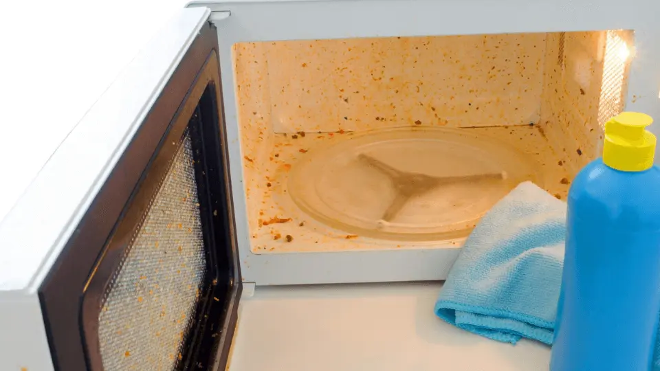 Getting Rid of Sticky Microwave Messes